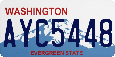 WA license plate AYC5448