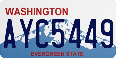 WA license plate AYC5449