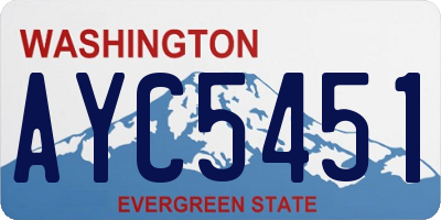 WA license plate AYC5451