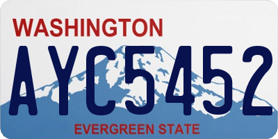 WA license plate AYC5452