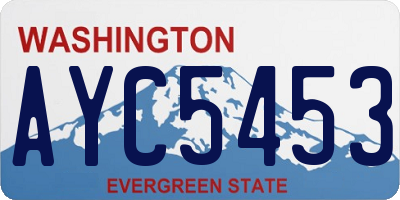 WA license plate AYC5453