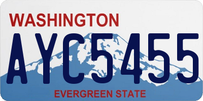 WA license plate AYC5455