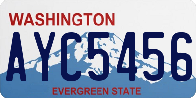 WA license plate AYC5456