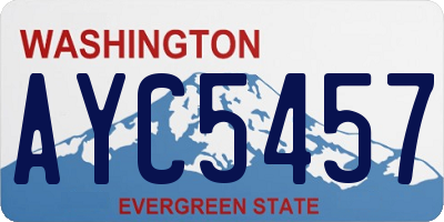 WA license plate AYC5457