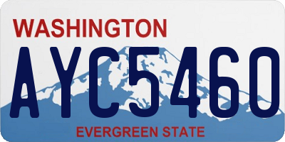 WA license plate AYC5460