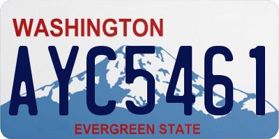 WA license plate AYC5461
