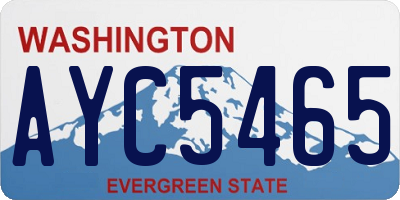 WA license plate AYC5465