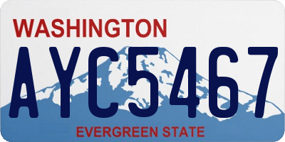 WA license plate AYC5467