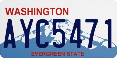 WA license plate AYC5471