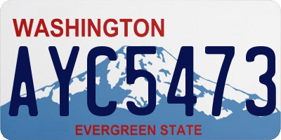 WA license plate AYC5473