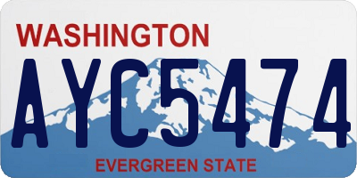 WA license plate AYC5474
