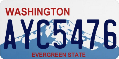 WA license plate AYC5476