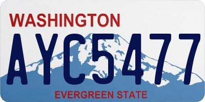 WA license plate AYC5477