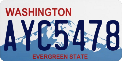 WA license plate AYC5478