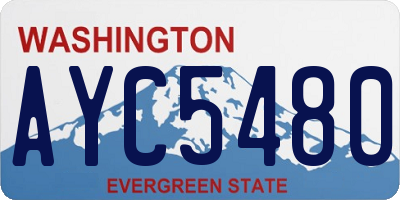 WA license plate AYC5480