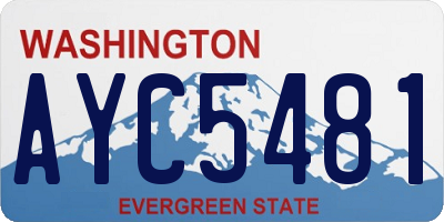 WA license plate AYC5481