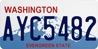 WA license plate AYC5482