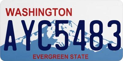 WA license plate AYC5483