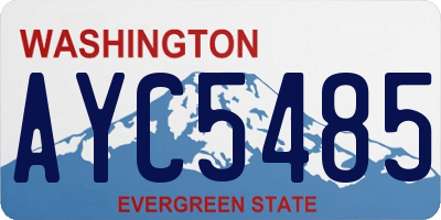 WA license plate AYC5485