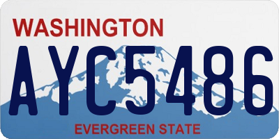 WA license plate AYC5486