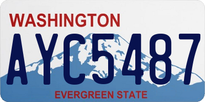 WA license plate AYC5487