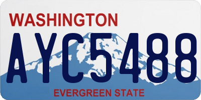 WA license plate AYC5488