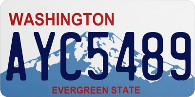 WA license plate AYC5489