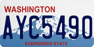 WA license plate AYC5490