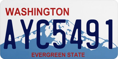WA license plate AYC5491