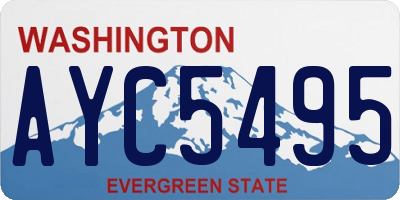 WA license plate AYC5495