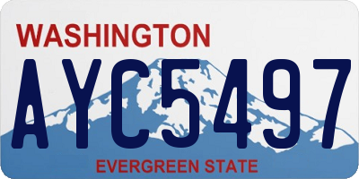WA license plate AYC5497