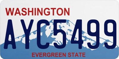 WA license plate AYC5499