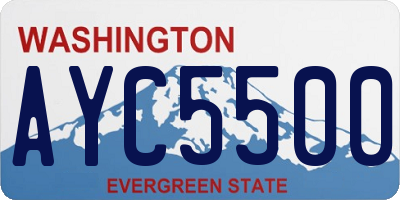 WA license plate AYC5500