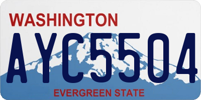 WA license plate AYC5504