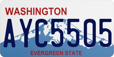 WA license plate AYC5505