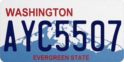 WA license plate AYC5507