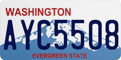 WA license plate AYC5508
