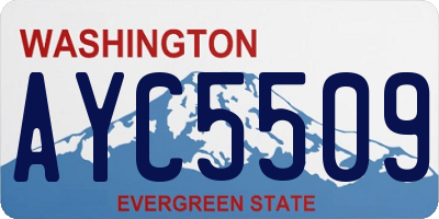 WA license plate AYC5509