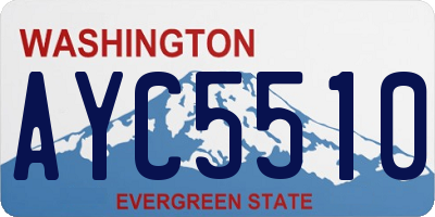 WA license plate AYC5510