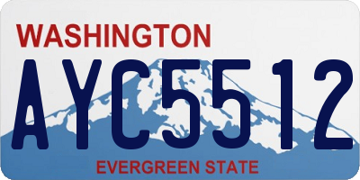 WA license plate AYC5512