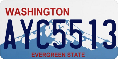 WA license plate AYC5513