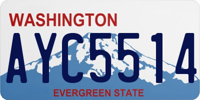 WA license plate AYC5514