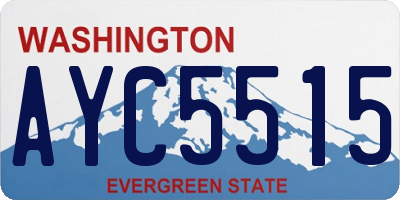 WA license plate AYC5515