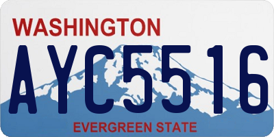 WA license plate AYC5516