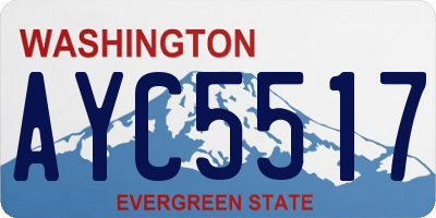 WA license plate AYC5517