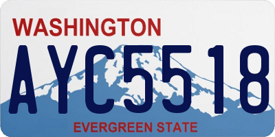 WA license plate AYC5518