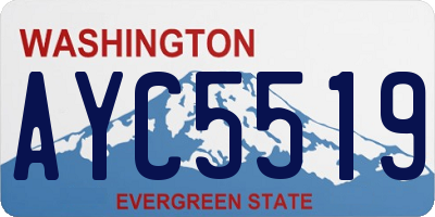 WA license plate AYC5519