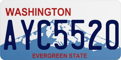 WA license plate AYC5520