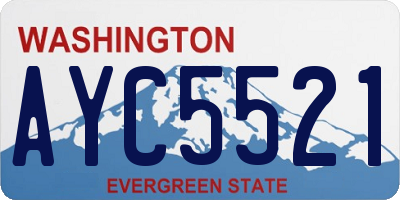 WA license plate AYC5521