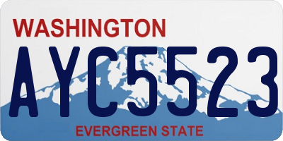 WA license plate AYC5523